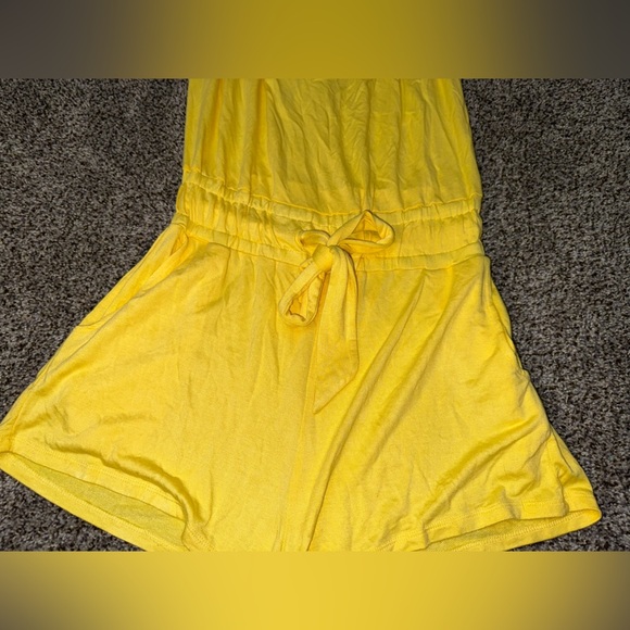 Lucky brand yellow beach sleeveless romper - Picture 2 of 5